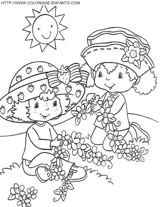 coloriage charlotte aux fraises