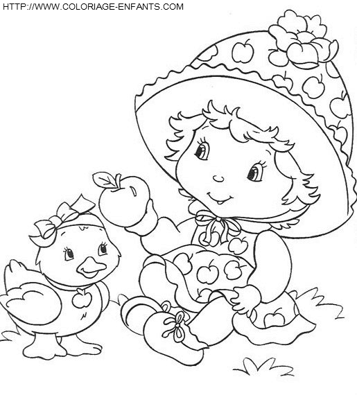 coloriage charlotte aux fraises