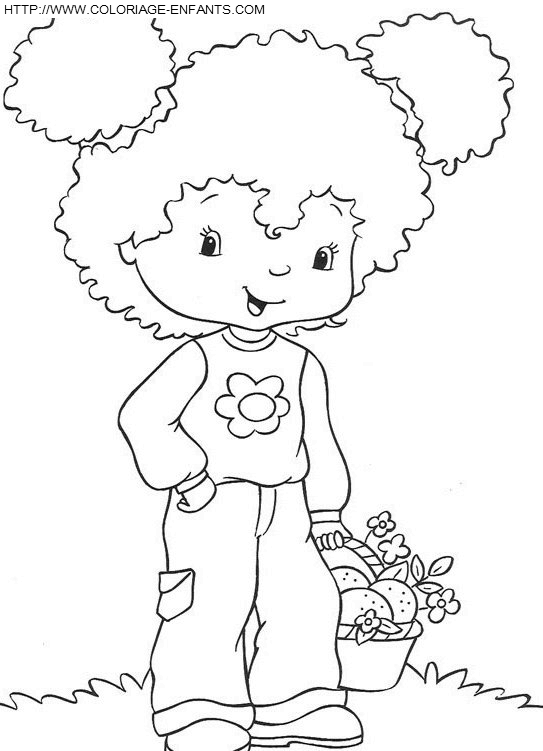 coloriage charlotte aux fraises