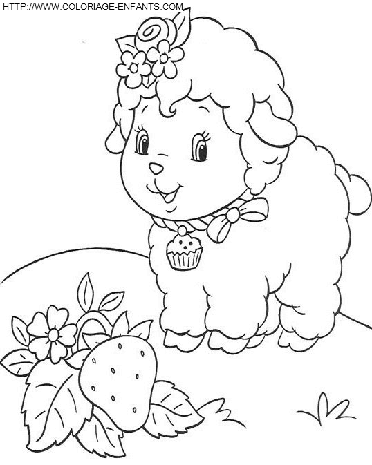 coloriage charlotte aux fraises