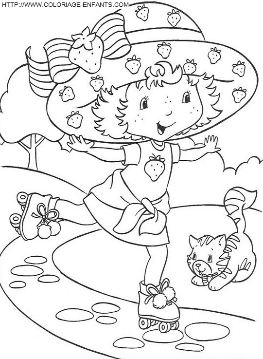 coloriage charlotte aux fraises