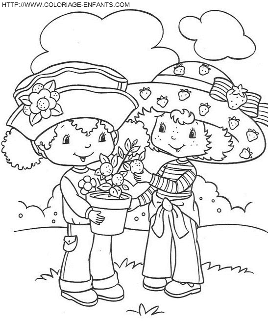 coloriage charlotte aux fraises