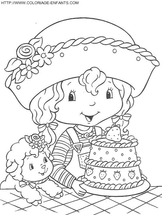 coloriage charlotte aux fraises