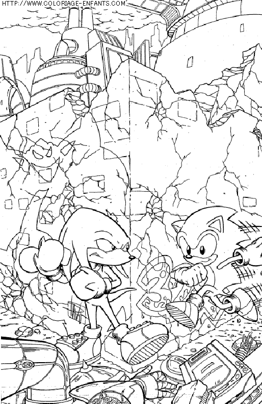 coloriage serie tv sonic le herisson