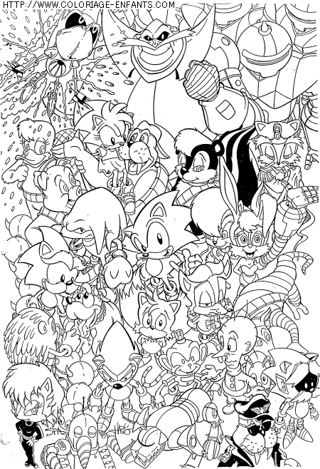 coloriage serie tv sonic le herisson