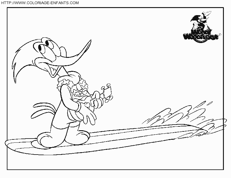 coloriage woody woodpecker