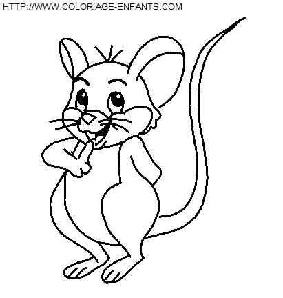 coloriage souris