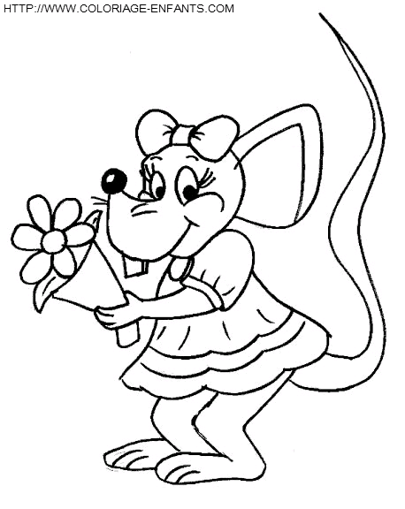 coloriage souris