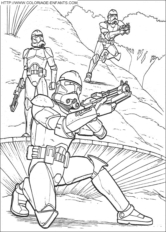 coloriage star wars attaque de clones