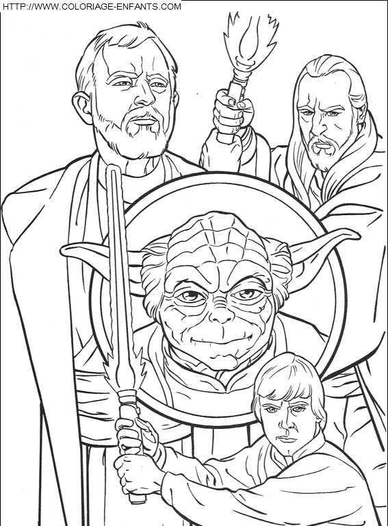 coloriage star wars les chevaliers jedi