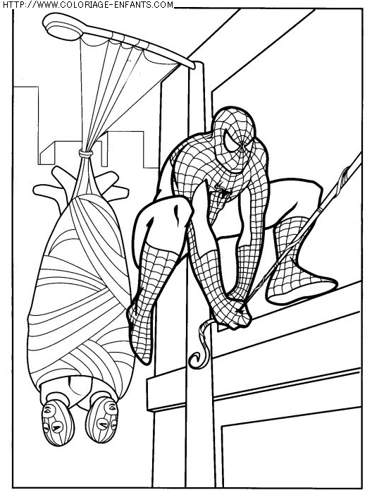 coloriage super heros spiderman