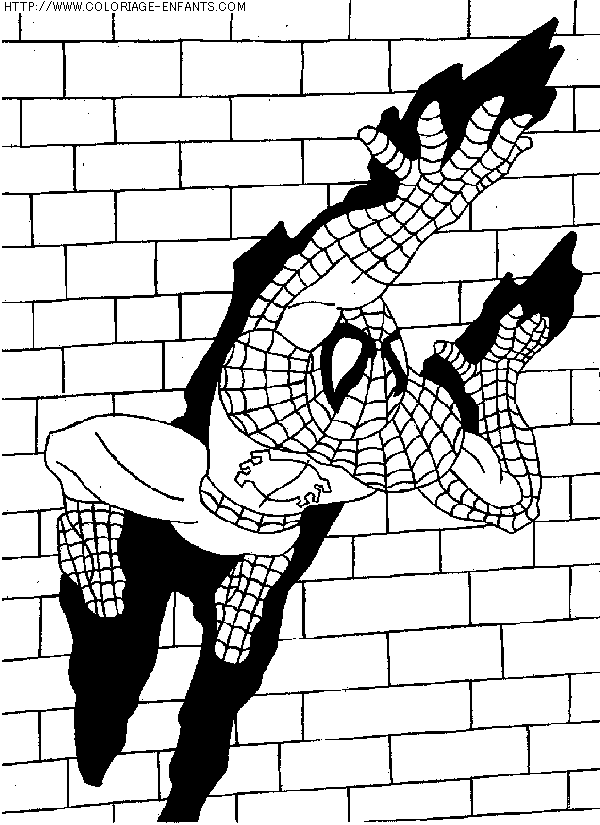 coloriage super heros spiderman