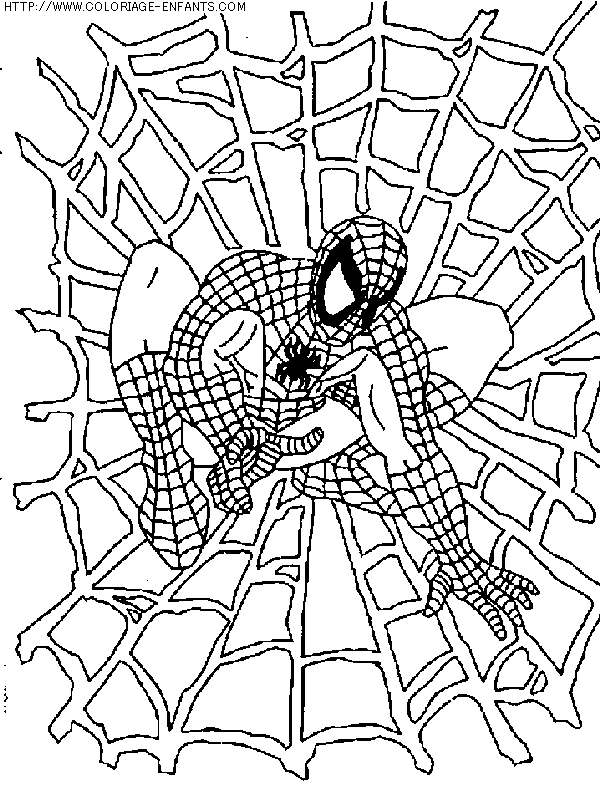 coloriage super heros spiderman