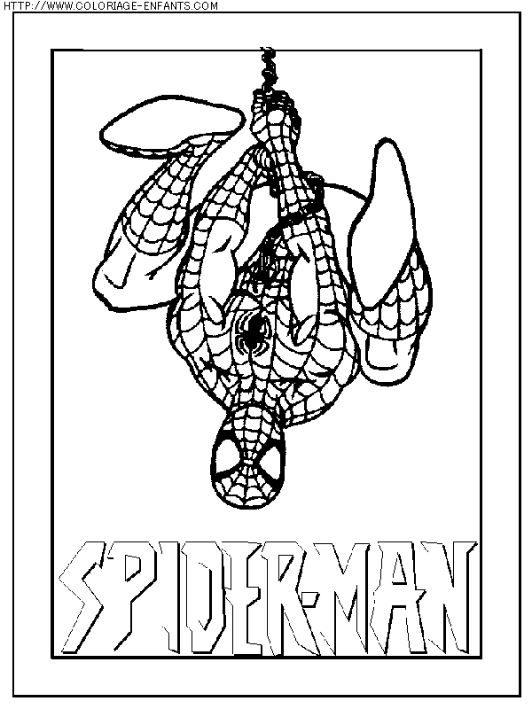 coloriage super heros spiderman