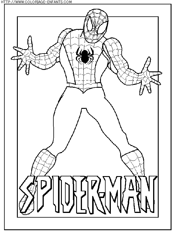 coloriage super heros spiderman