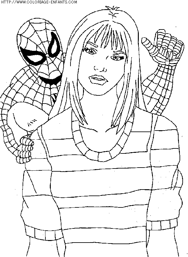 coloriage super heros spiderman