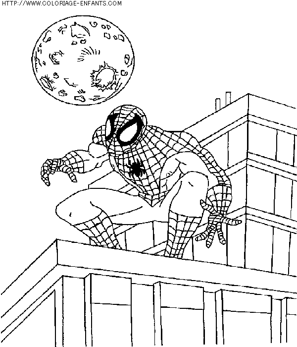 coloriage super heros spiderman