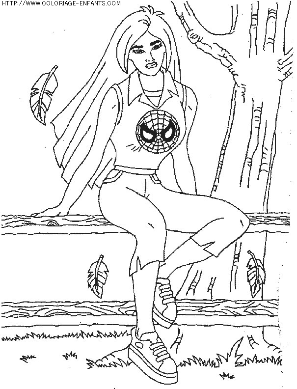 coloriage super heros spiderman