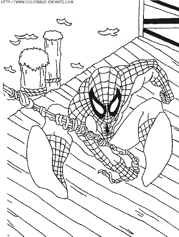 coloriage super heros spiderman