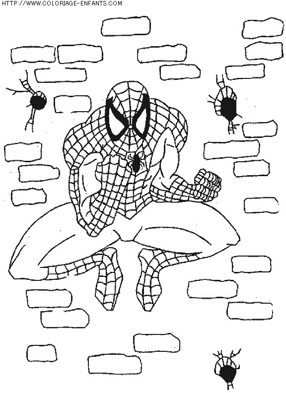 coloriage super heros spiderman