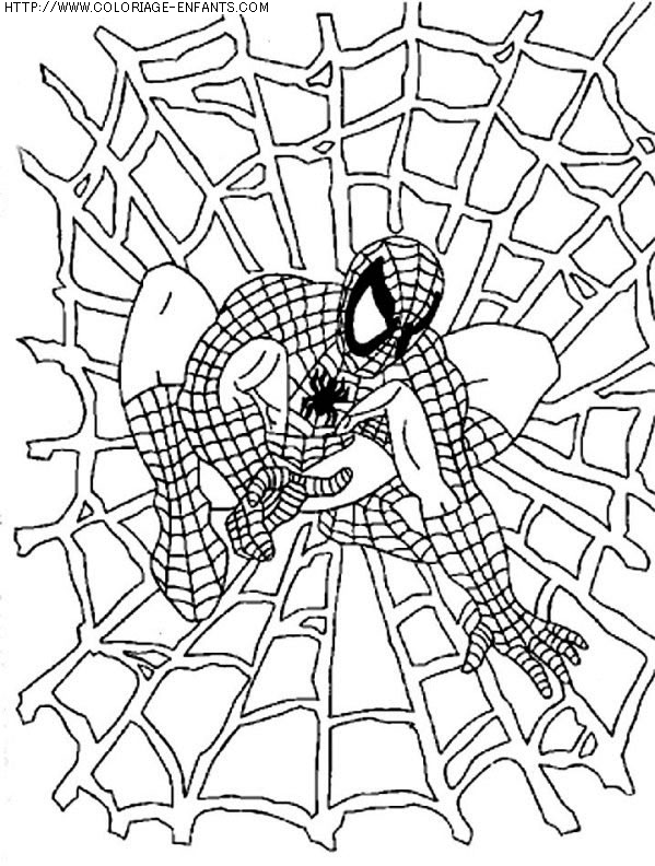 coloriage super heros spiderman