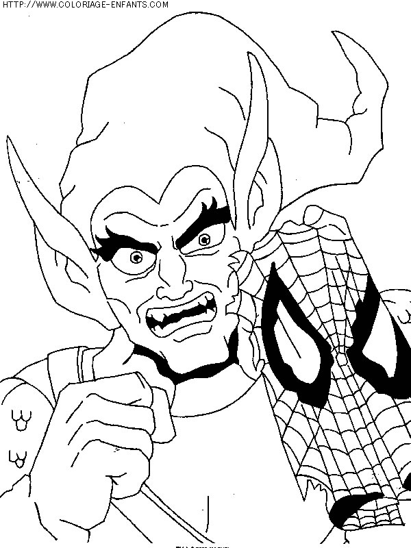 coloriage super heros spiderman