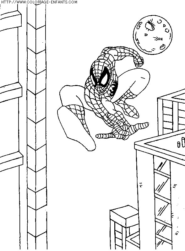 coloriage super heros spiderman