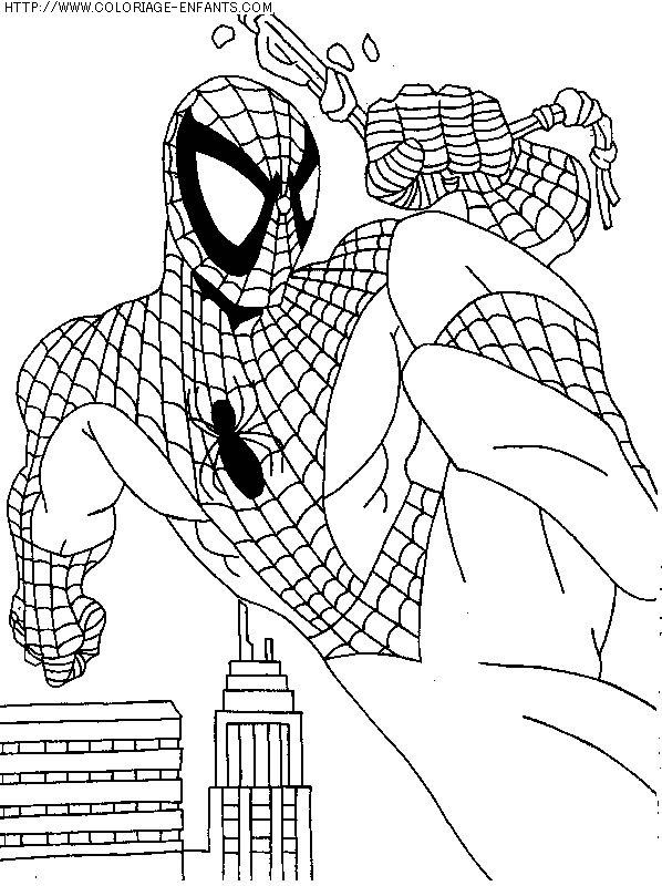 coloriage super heros spiderman