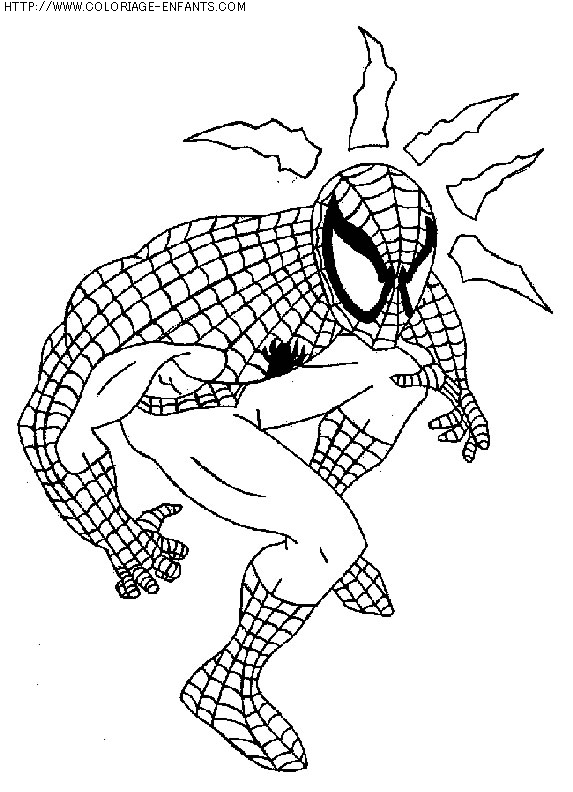 coloriage super heros spiderman