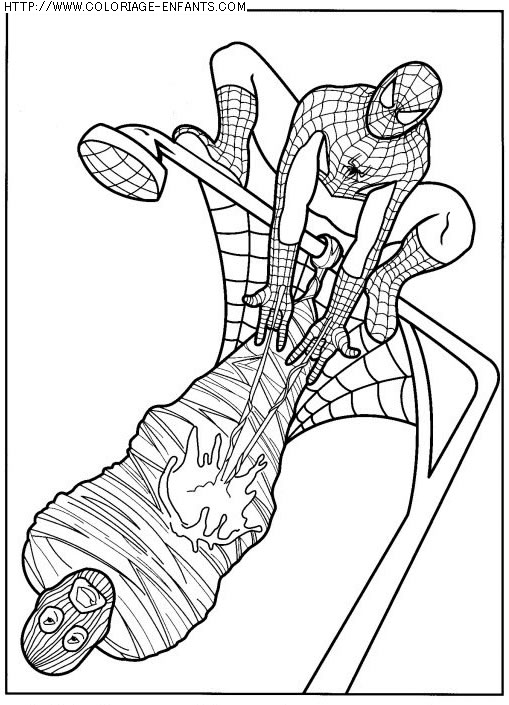 coloriage super heros spiderman