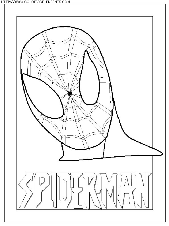 coloriage super heros spiderman