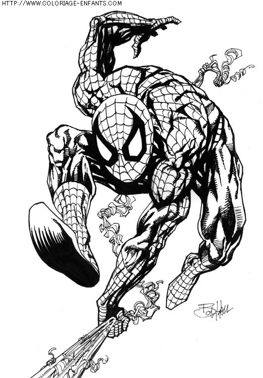 coloriage super heros spiderman