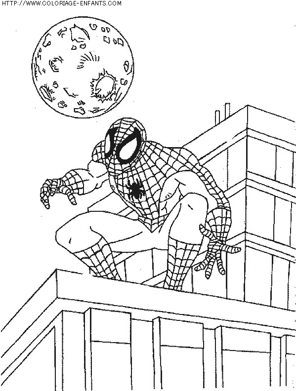 coloriage super heros spiderman