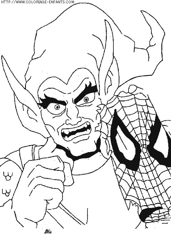 coloriage super heros spiderman