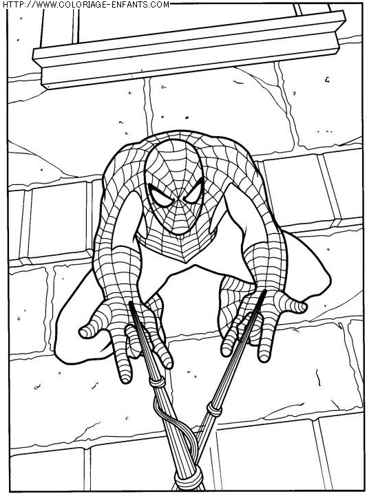 coloriage super heros spiderman