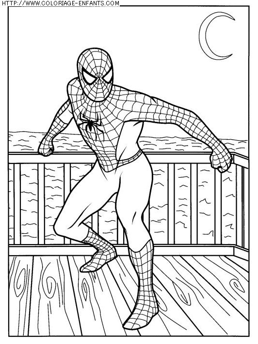 coloriage super heros spiderman