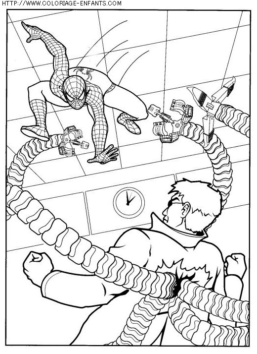 coloriage super heros spiderman