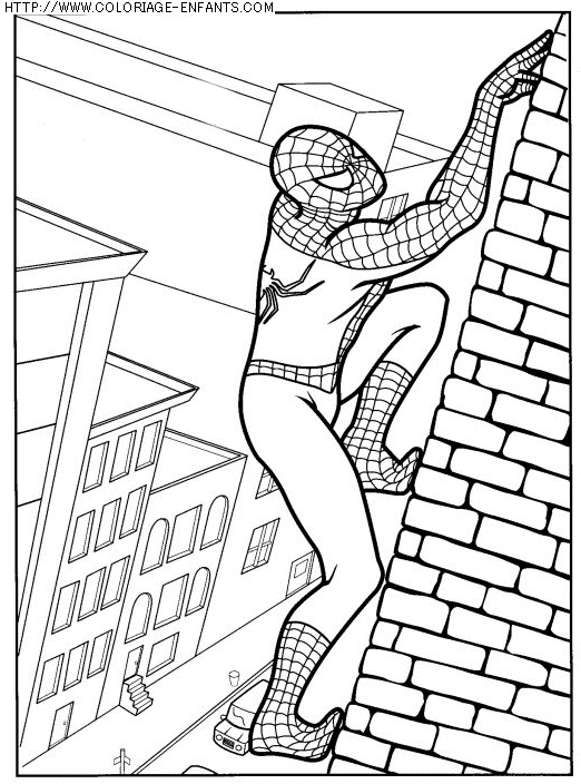 coloriage super heros spiderman