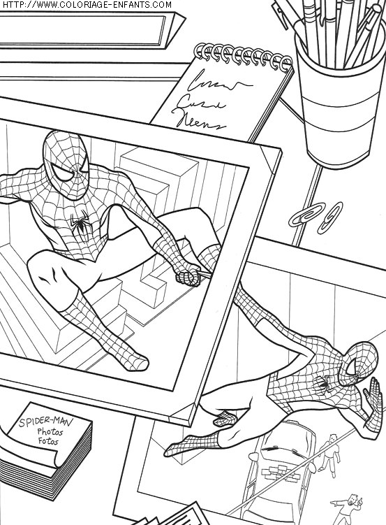 coloriage super heros spiderman