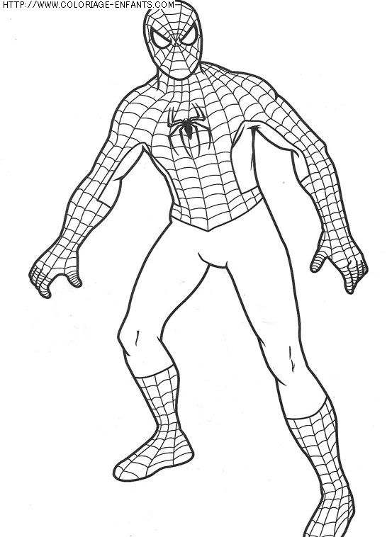 coloriage super heros spiderman