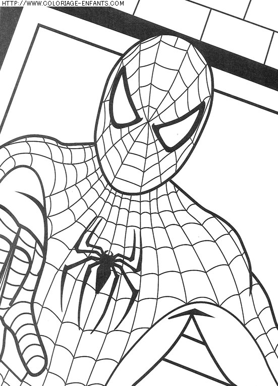 coloriage super heros spiderman