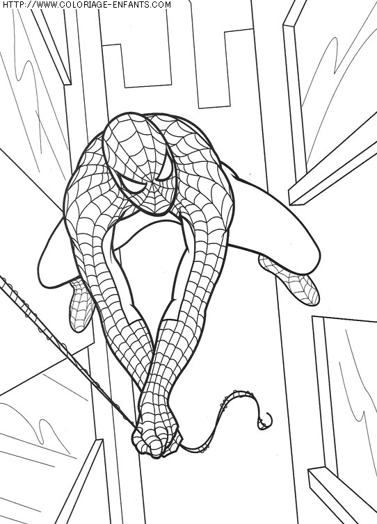 coloriage super heros spiderman