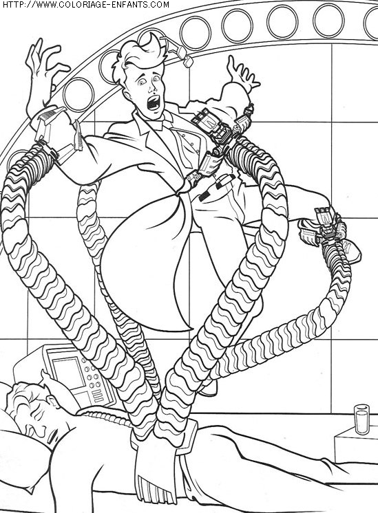 coloriage super heros spiderman