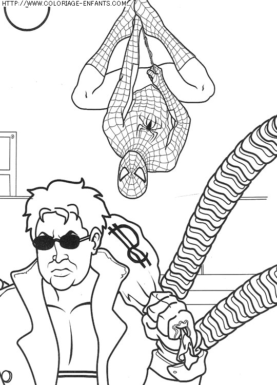 coloriage super heros spiderman