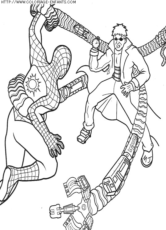 coloriage super heros spiderman