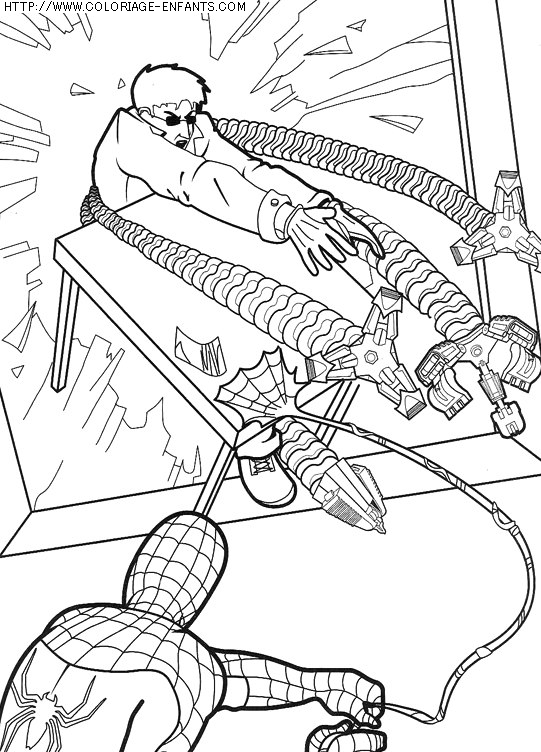 coloriage super heros spiderman