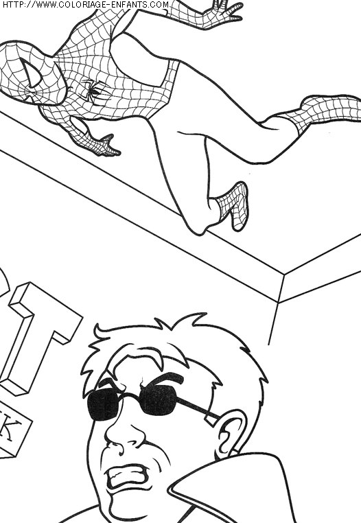 coloriage super heros spiderman