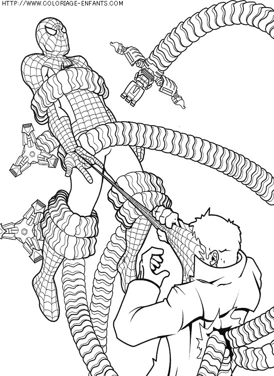 coloriage super heros spiderman