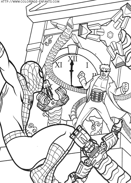 coloriage super heros spiderman