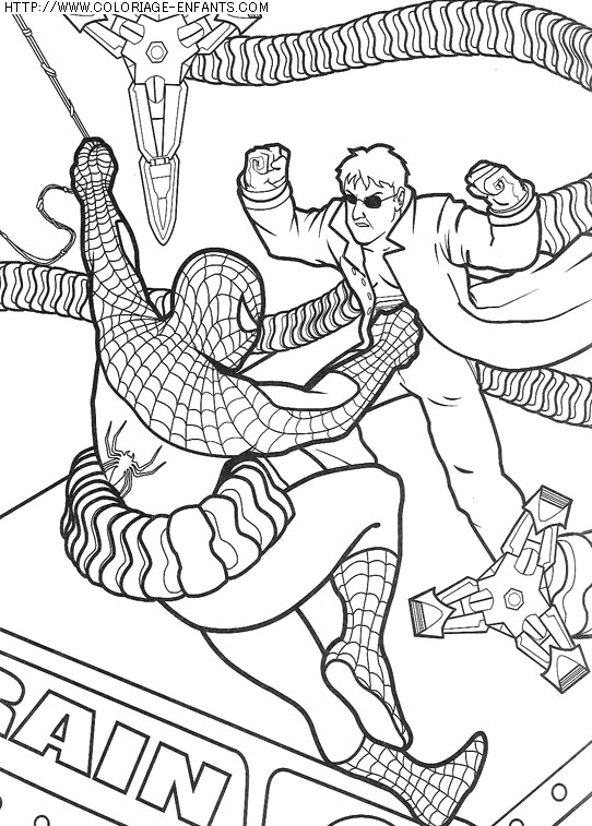 coloriage super heros spiderman